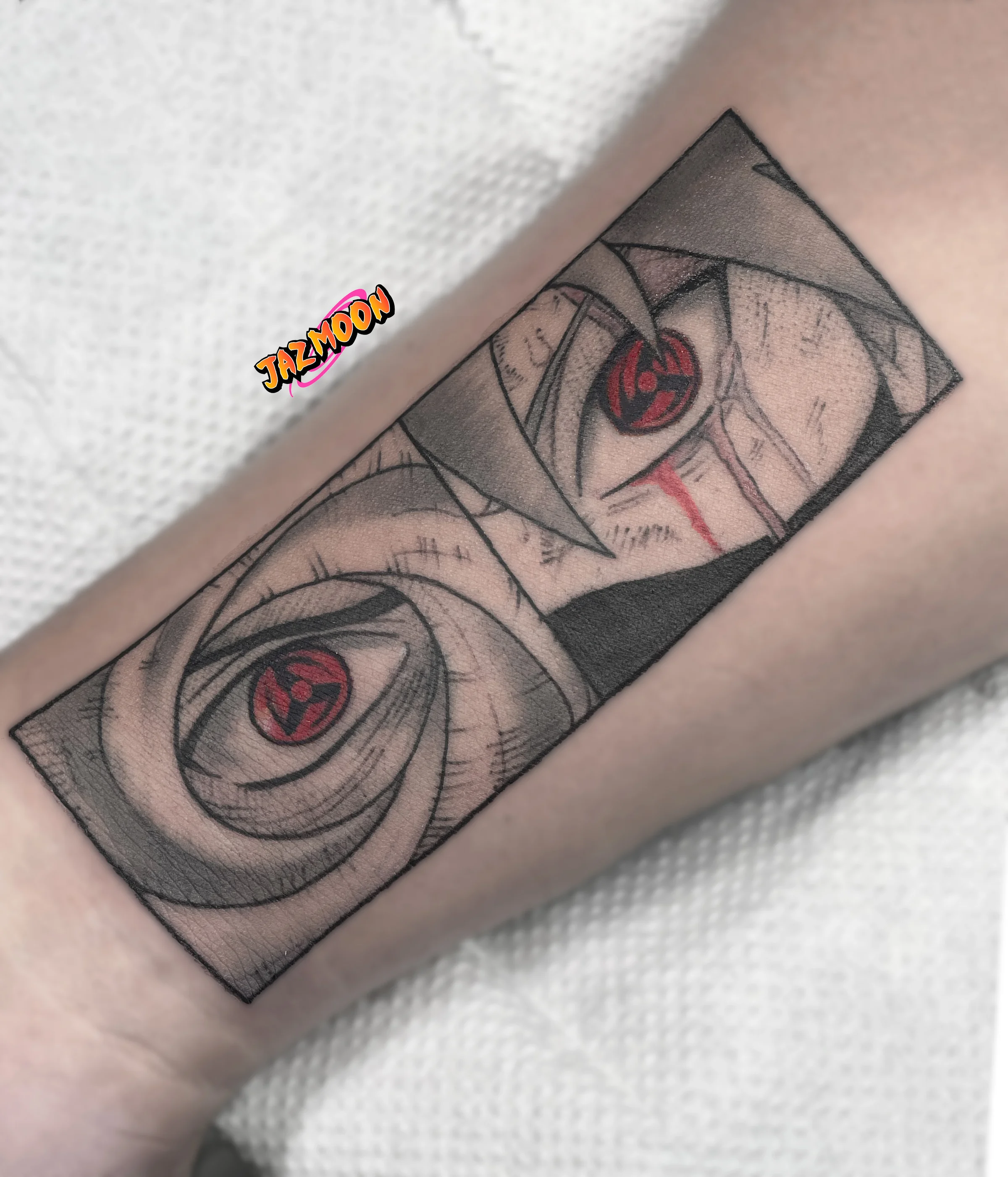 Tatouage Itachi Obito en couleur